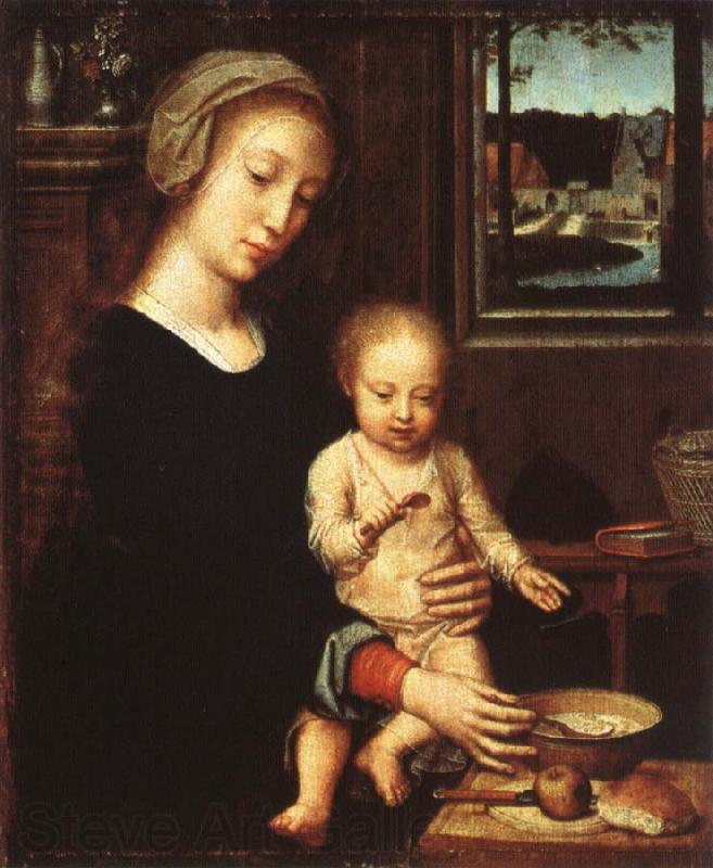 Gerard David The Virgin with the Bowl of Milk Germany oil painting art